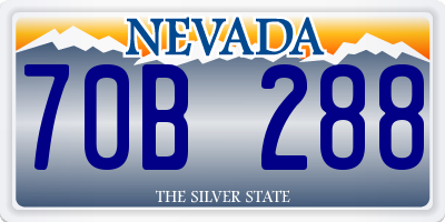 NV license plate 70B288