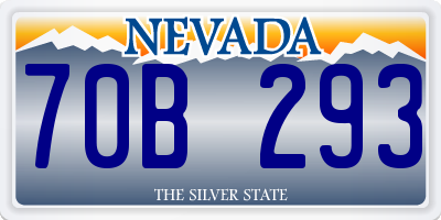 NV license plate 70B293