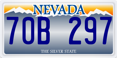 NV license plate 70B297