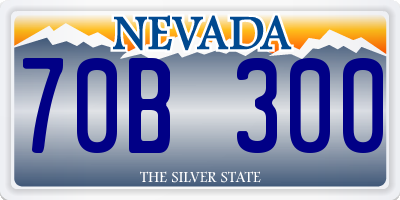 NV license plate 70B300