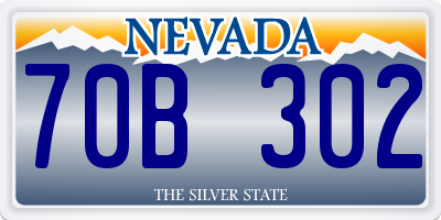 NV license plate 70B302