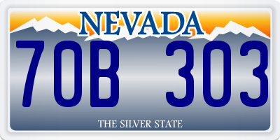 NV license plate 70B303