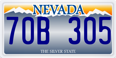 NV license plate 70B305