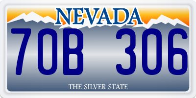 NV license plate 70B306