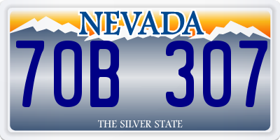 NV license plate 70B307