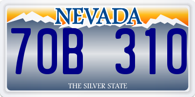 NV license plate 70B310