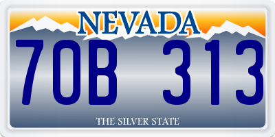 NV license plate 70B313