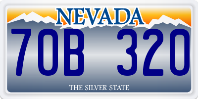 NV license plate 70B320