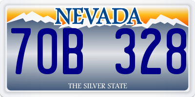 NV license plate 70B328