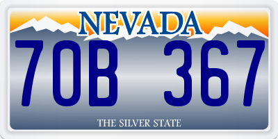 NV license plate 70B367