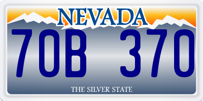NV license plate 70B370