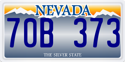 NV license plate 70B373