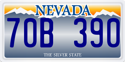 NV license plate 70B390