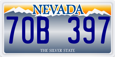 NV license plate 70B397