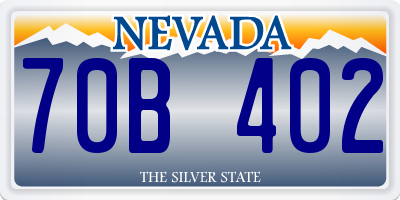 NV license plate 70B402