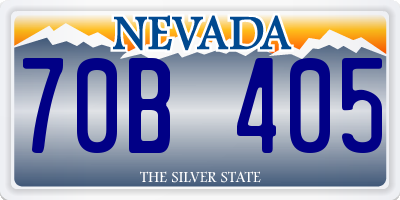 NV license plate 70B405