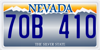 NV license plate 70B410