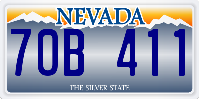 NV license plate 70B411