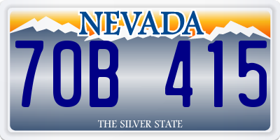 NV license plate 70B415