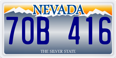 NV license plate 70B416