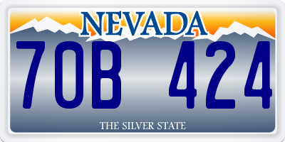 NV license plate 70B424