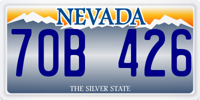 NV license plate 70B426