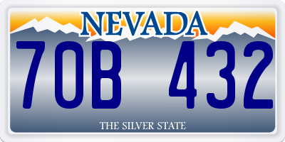 NV license plate 70B432