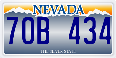 NV license plate 70B434