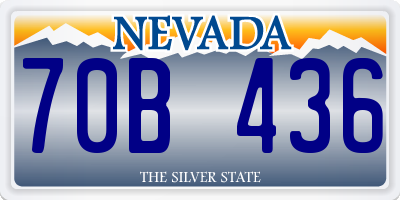 NV license plate 70B436