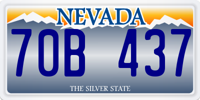 NV license plate 70B437