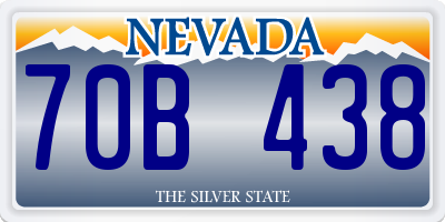 NV license plate 70B438