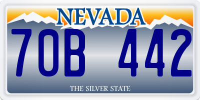 NV license plate 70B442