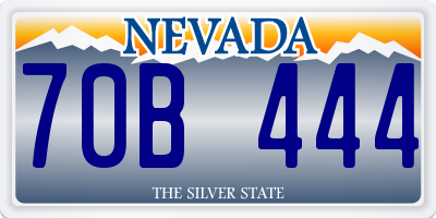 NV license plate 70B444