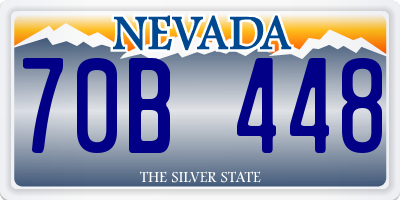 NV license plate 70B448