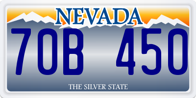 NV license plate 70B450