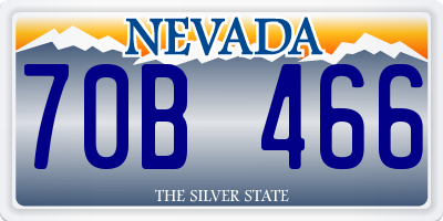 NV license plate 70B466