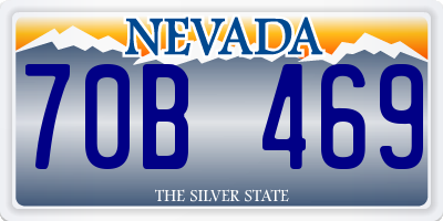 NV license plate 70B469
