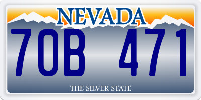 NV license plate 70B471