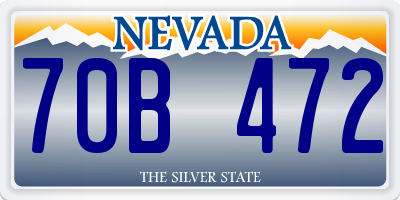 NV license plate 70B472
