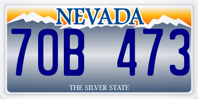 NV license plate 70B473