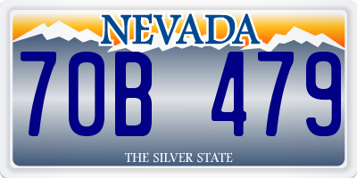 NV license plate 70B479