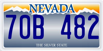 NV license plate 70B482