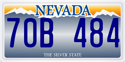 NV license plate 70B484