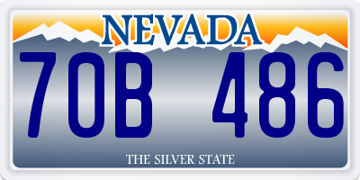 NV license plate 70B486