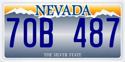 NV license plate 70B487