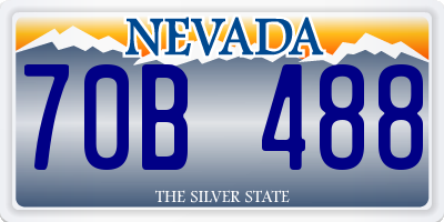NV license plate 70B488