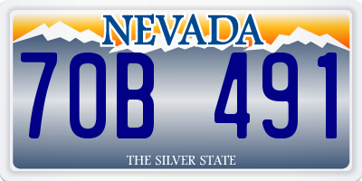 NV license plate 70B491