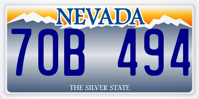 NV license plate 70B494