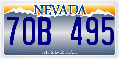 NV license plate 70B495