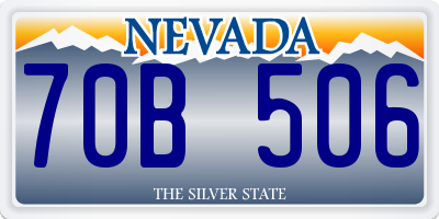 NV license plate 70B506